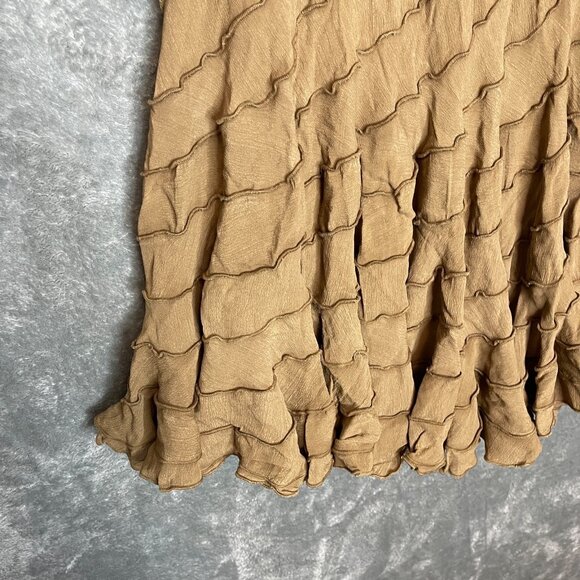 Coldwater Creek Women Ruffle Flounce Goblincore Lagenlook Pull On Maxi Skirt PS - Picture 4 of 8